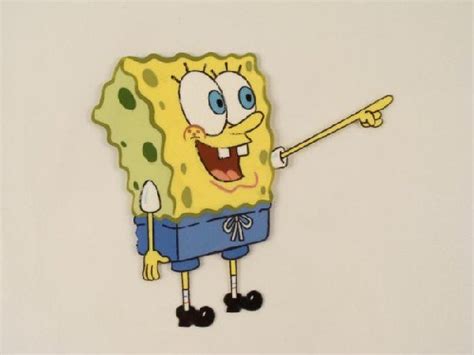 Spongebob Pointing At Tv Point Portal