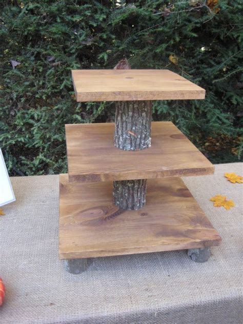 Cupcake Stand Rustic Wedding Decor Log Slice By Yourdivineaffair Square