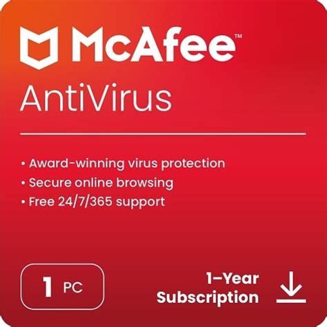 Download Mcafee Antivirus 1 Pc 1 Year Subscription Dell Usa