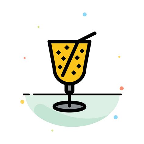 Beach Drink Juice Abstract Flat Color Icon Template 15425031 Vector Art