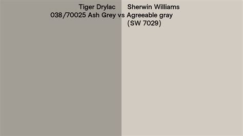 Tiger Drylac 038 70025 Ash Grey Vs Sherwin Williams Agreeable Gray SW
