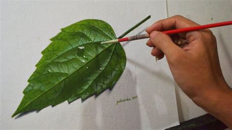 Realistic Leaf Acrylic Painting In Time Lapse By Jm Lisondra Painting