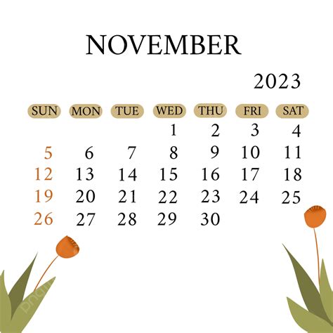 Kalender November 2023 November Kalender Bulan Png Da