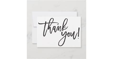 Thank You Calligraphy Card Zazzle