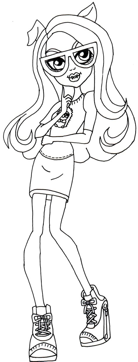 Free Printable Monster High Coloring Pages Howleen Wolf Geek Shriek Monster High Coloring Page
