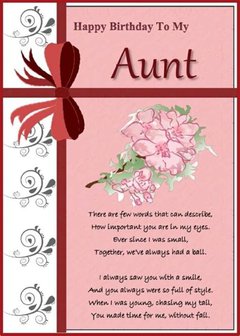 Best Birthday Poem For Aunt Picsmine