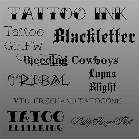 Free Tattoo Fonts Download Best Design Idea