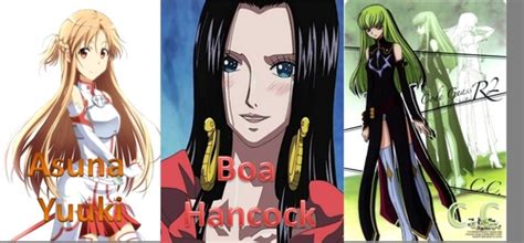 Post Three Anime Female Characters According To Alphabetic