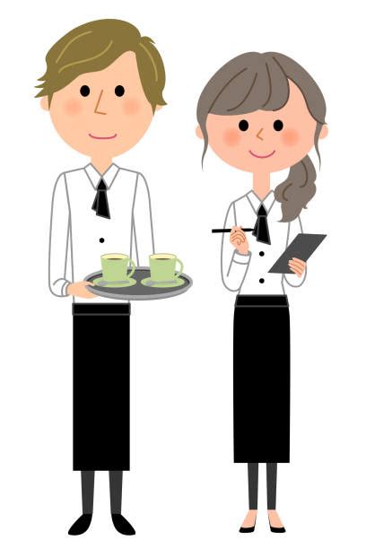 Best Waitress Illustrations Royalty Free Vector Graphics