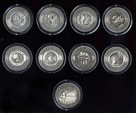 Apollo Medallion Complete Set All 8 Medallion Collectors Set The