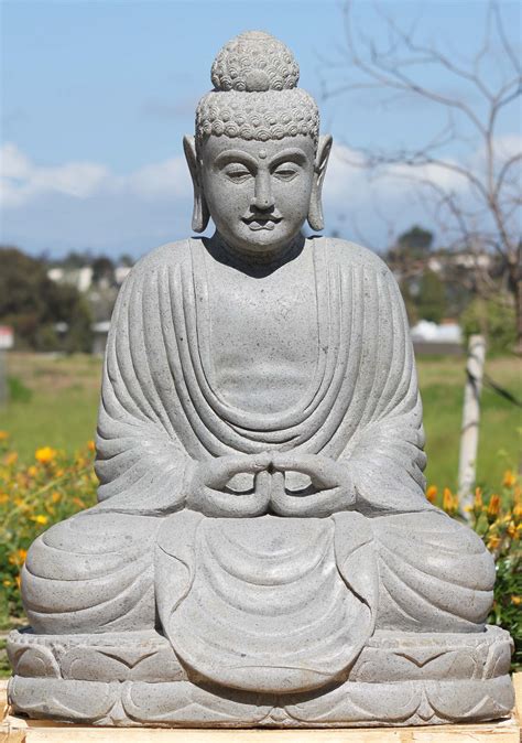 Sold Stone Japanese Meditating Buddha Statue 31 1800 Shipping
