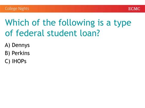 Types Of Federal Student Loans
