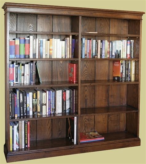 Bespoke Double Width Oak Bookcase In Sussex Country House