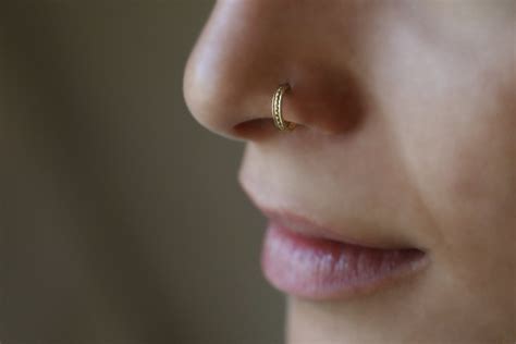 Gold Nose Ring Nose Ring Nose Hoop Indian Nose Ring Unique Etsy