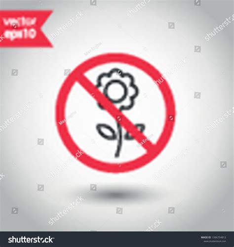 Forbidden Flowers Icon No Flowers Chat Stock Vector Royalty Free