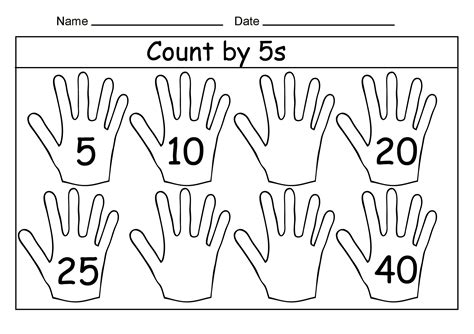 Count by 5 worksheets to print activity shelter