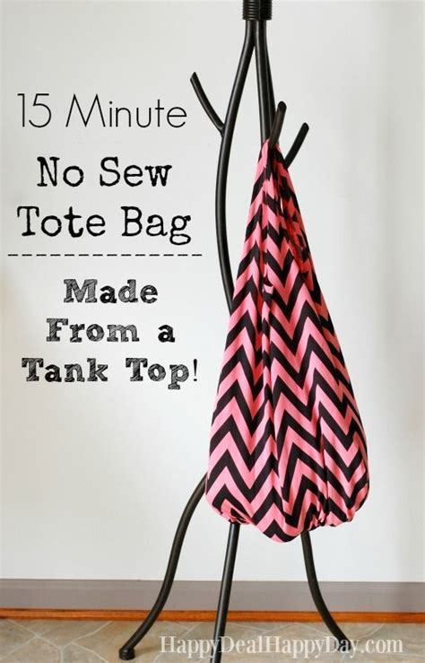 15 Minute No Sew Tote Bag Made From A Tank Top Diy