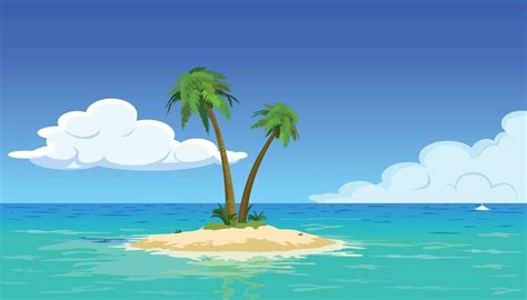 Island With Palm Tree 8440414 Vector Art At Vecteezy