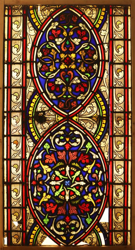 An Antique Medieval Style Stained Glass Window Panel Uk Architectural Heritage