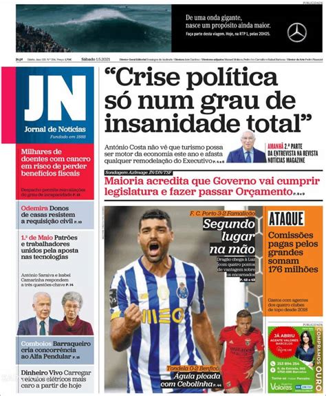 Periódico Jornal De Notícias Portugal Periódicos De Portugal Toda