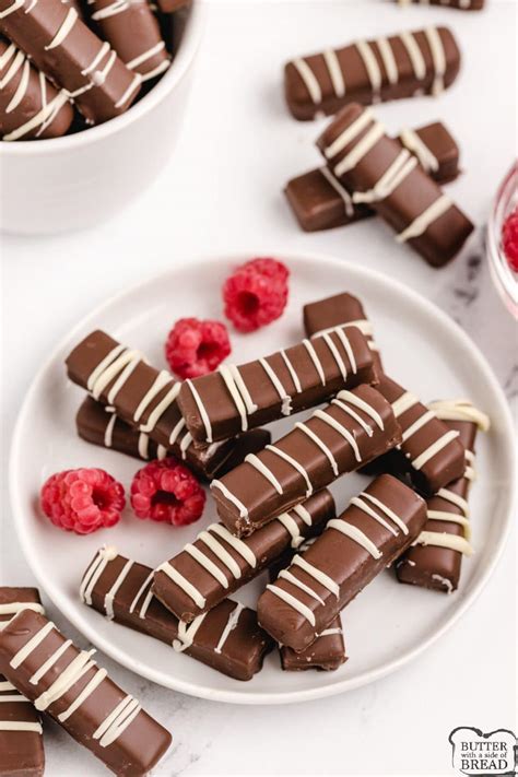 Chocolate Raspberry Sticks Butter With A Side Of Bread