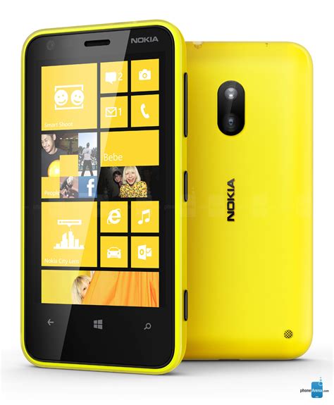 The Nokia Lumia Phone Is Shown In Yellow