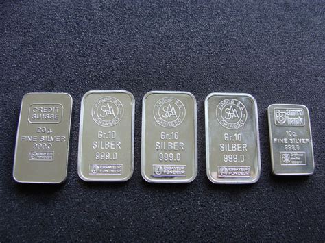5x Silver Bars Of 10 Gram 4x And 20 Gram Drijfhout Argor Catawiki