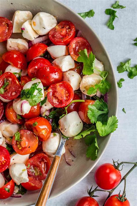 It's great paired with carne asada and is eaten gather everything you need to make the salad: Homemade marinated tomato mozzarella cheese salad recipe ...