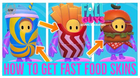 How To Get Fast Food Skins In Fall Guys Youtube