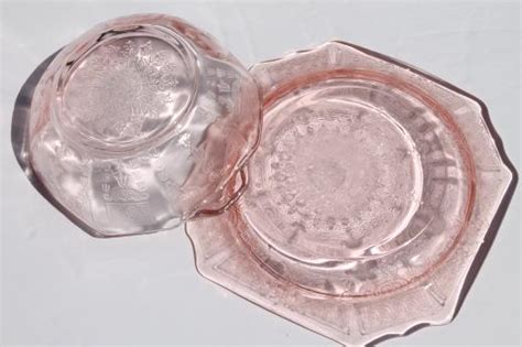 Princess Pink Depression Glass 1930s Vintage Anchor Hocking Plates And Bowls