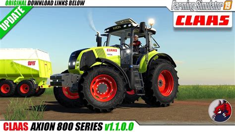 Fs19 Claas Axion 800 Series V1100 Review Youtube