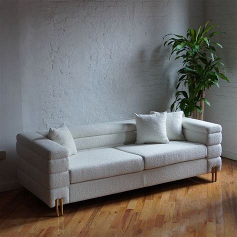 Stunning Modern Boucle Sofa Aptdeco