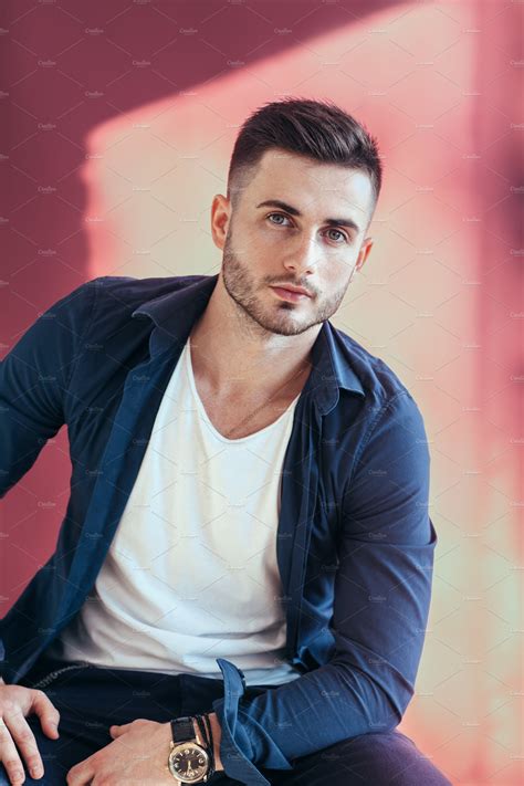Portrait Of Handsome Sexy Man High Quality People Images ~ Creative Market