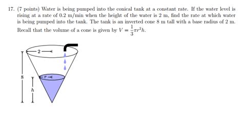 Related Rates Water Level In A Cone