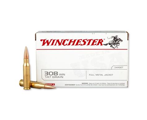 Winchester Usa 308 Win 147gr Fmjbt 20rds Ranier Gun Store