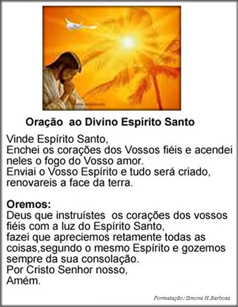 Conectadosjc Oração Ao Divino Espírito Santo