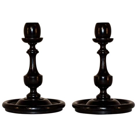Victorian Pair Of Turned Candlesticks For Sale At 1stdibs