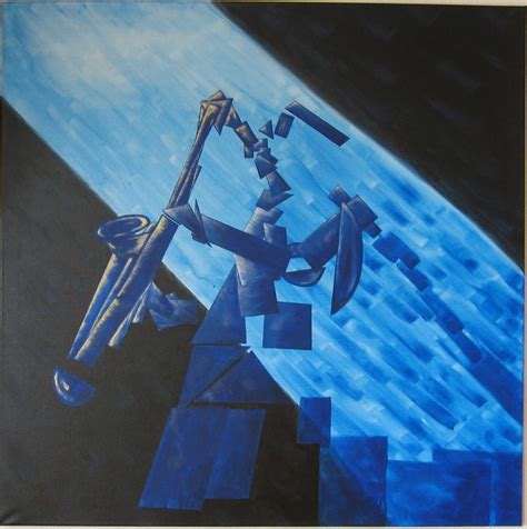 Blue Notes Kubismus Rampenlicht Musik Blues Von Manfred Stainert Kunstnet