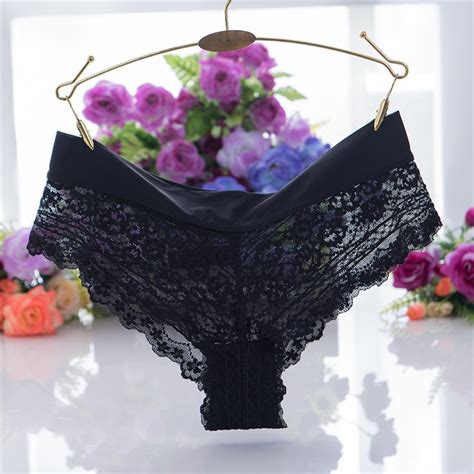 awaytr sexy ice silk ultra thin underwear women seamless panties wholesale low rise lace comfort