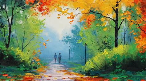Nature Graham Gercken Painting Fall Path Wallpapers Hd