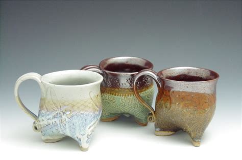 Handbuilt Tripod Mugs ModernCeramics Ceramics Pottery Click Now To