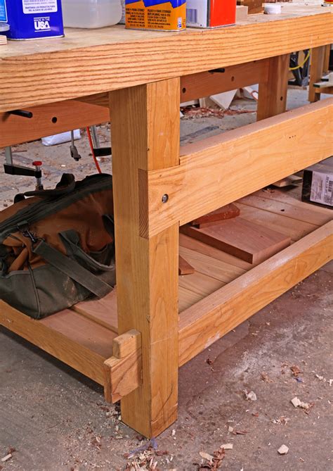 Learn how to build a workbench. 21st-Century Workbench Leg Joints - Popular Woodworking ...