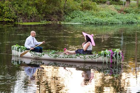 Danielle And Matthews Romantic Canoe Ride New Jersey Bride