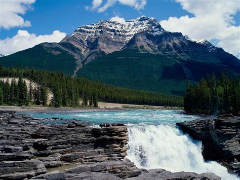 Athabasca Falls Parque Nacional De Jasper Alberta Canadá