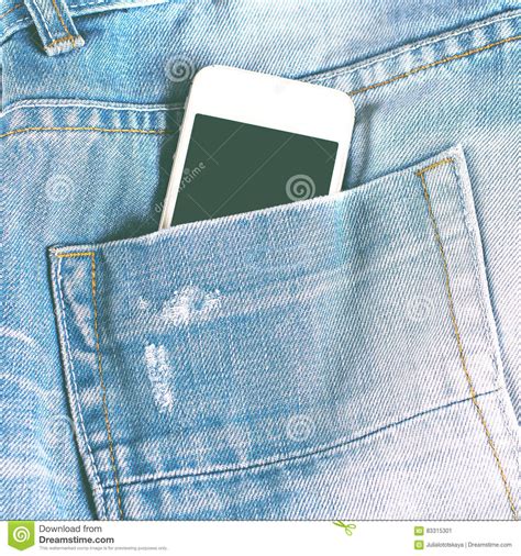 Phone In Your Pocket Jeans Stock Image Image Of Brevity