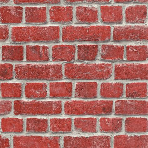 Rasch House Brick Pattern Wallpaper Faux Effect Realistic Stone