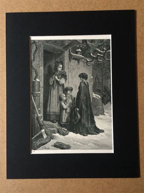 1870 Fontaines Fables Original Antique Gustave Dore Engraving