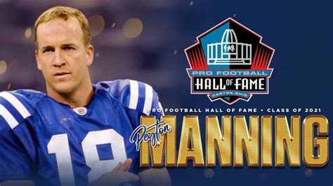 Peyton Manning Delivers Making Quick Work Of Pro Football Hall Of Fame