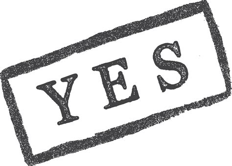 Grunge Yes No Stamp Png Transparent