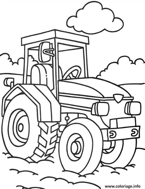 Coloriage tracteur 92 - JeColorie.com